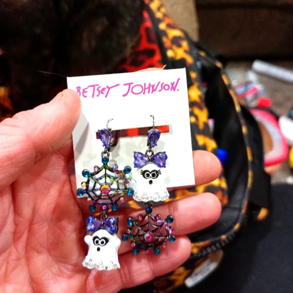 Betsey Johnson holiday earrings